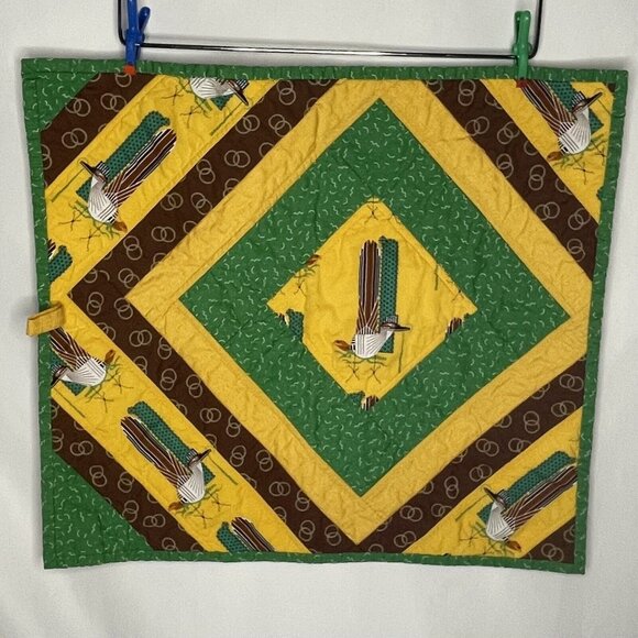 Roadrunner Lizard Cactus Fabric Quilt Square Charley Harper Organic Cotton 21x18 - Picture 5 of 9